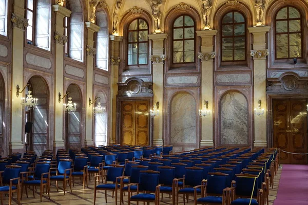 2018 Interiör Valdstejn Palace Prag Huvudstad Tjeckien Tidigare Senaten — Stockfoto