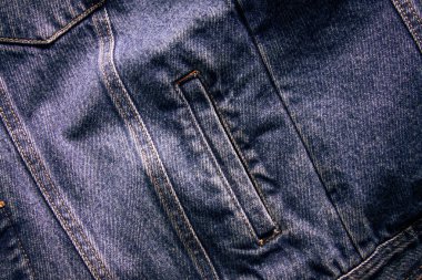 Mavi jeans doku oluşturmak için cep