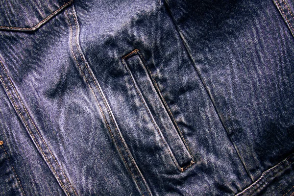 蓝色牛仔裤与口袋创建纹理 — 图库照片