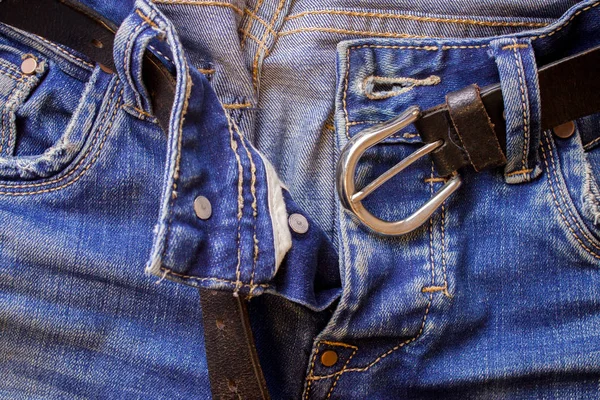 Men's or women's jeans textile trousers — Stock Photo, Image