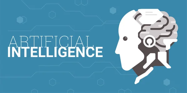 Begreppet artificiell intelligens — Stock vektor