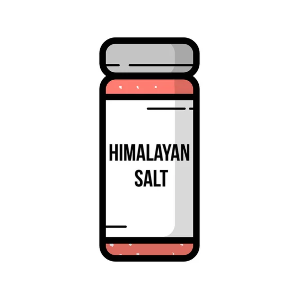 喜马拉雅盐透明玻璃罐 — 图库矢量图片