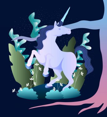 Sihirli Unicorn illüstrasyon