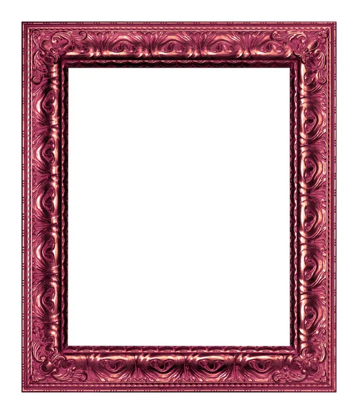 Antique Red Frame Isolated White Background Vintage Style — Stock Photo, Image