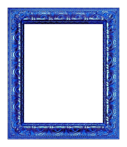 Антична Синя Рамка Ізольована Білому Тлі Вінтажний Стиль — стокове фото