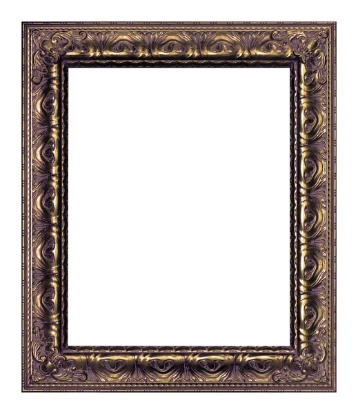 白色背景复古风格的古董青铜边框 — 图库照片
