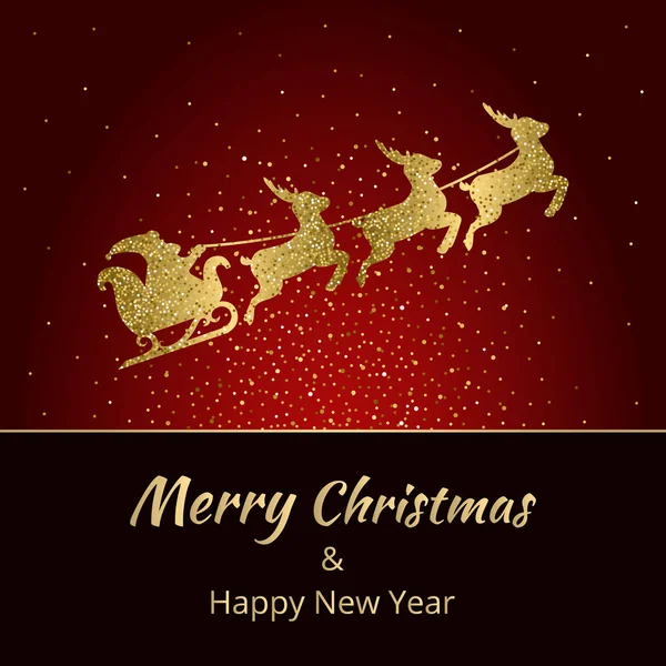 Noel Baba'nın Ren geyiği Santa's atlı kızak 