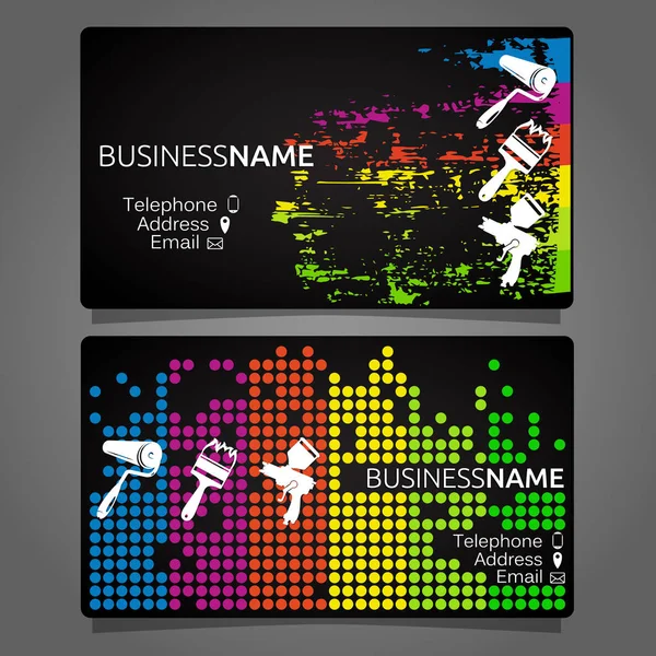Business card for painting the layout ⬇ Vector Image by © john1279 Vector Stock 145504357