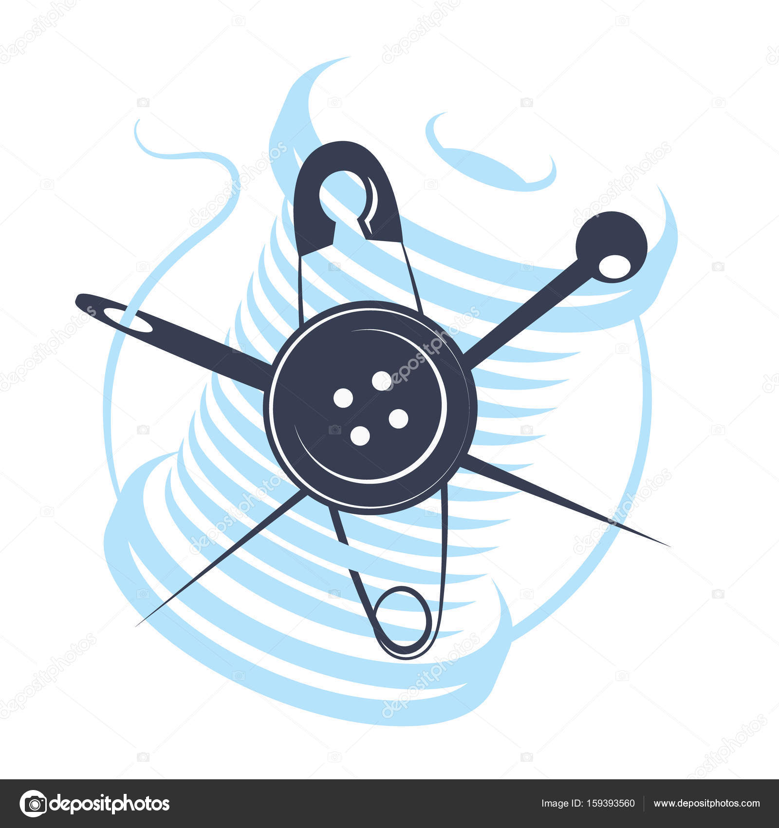 Nadel und Faden Vektor lizenzfreie