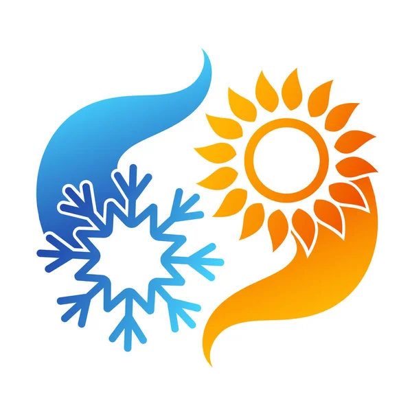 Air Conditioner Heating Symbol Sun Snowflake Stock Vector Image by