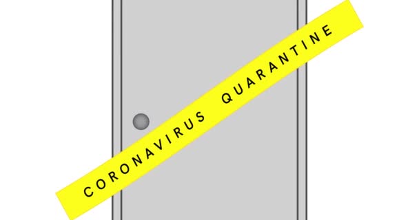 Conceito de quarentena do Coronavirus . — Vídeo de Stock