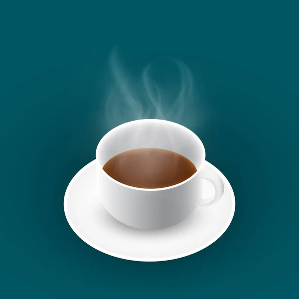 Café caliente al vapor . — Archivo Imágenes Vectoriales
