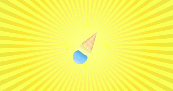 アニメーションアイスクリームの背景. — ストック動画