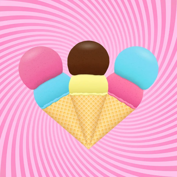 Summer ice cream design. — Stock Vector