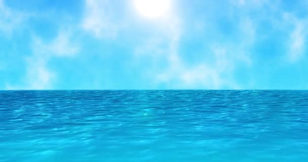 Paesaggio blu oceano . — Video Stock