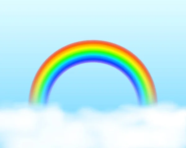 雲の上の空の虹. — ストックベクタ