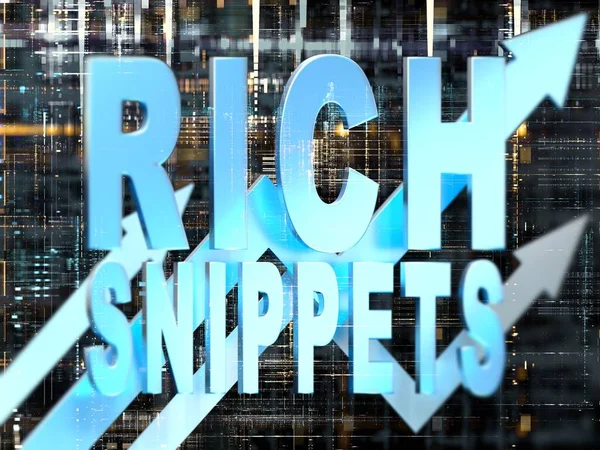 Rich Snippets 비즈니스 그래프 배경에 화살표와 스톡 사진