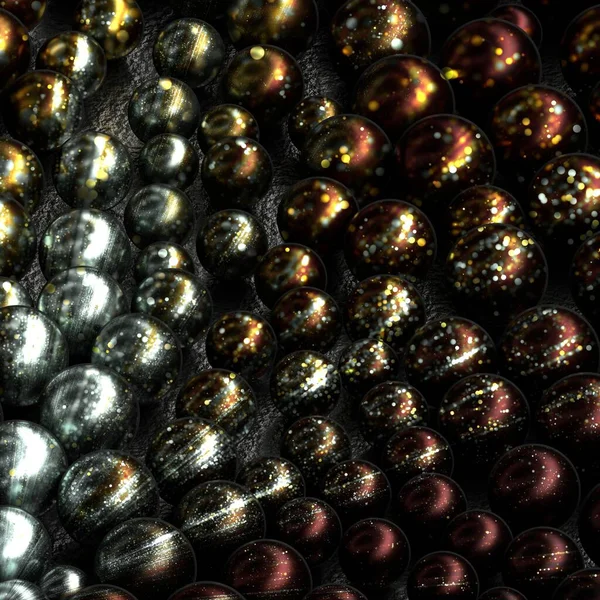 茶色と灰色の円のテクスチャを持つ球体の芸術的および抽象的な背景 — ストック写真