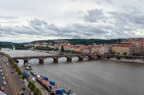 Çek Cumhuriyeti Prag Prag Vltava Nehri Üzerinde Köprüler — Stok fotoğraf