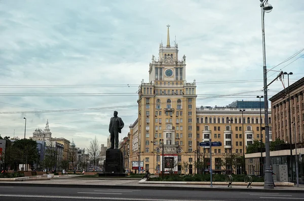 Росія Москва Будинки Тверській Вулиці Місто Москва Травня 2017 — стокове фото