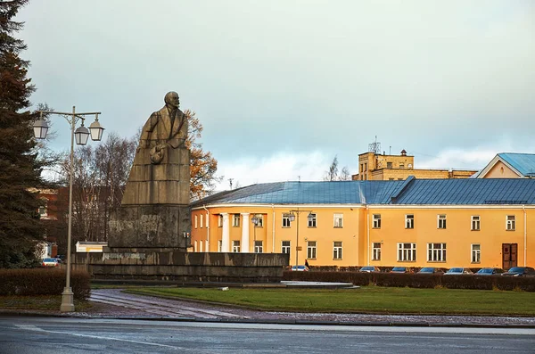 Carélia Petrozavodsk Monumento Lenine Cidade Petrozavodsk Novembro 2017 — Fotografia de Stock