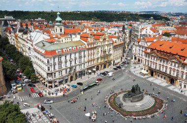 Çek Cumhuriyeti. Prag. Prag eski şehir Meydanı. Yukarıdan görüntüleyin. 13 Haziran 2016