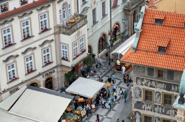 Çek Cumhuriyeti. Prag. Prag'da ev dakika. Yukarıdan görüntüleyin. 13 Haziran 2016