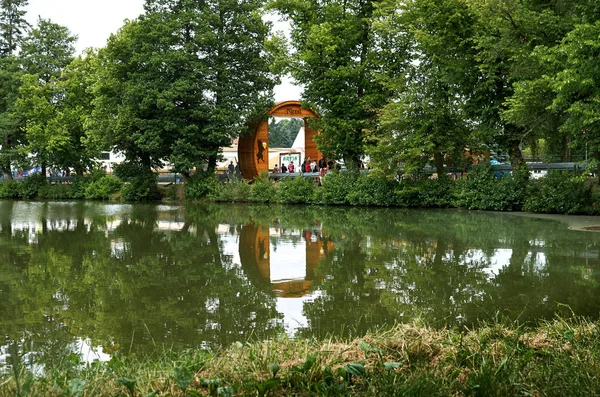 Çek Cumhuriyeti Velke Popovice Göl Keçi Gün Haziran 2016 — Stok fotoğraf