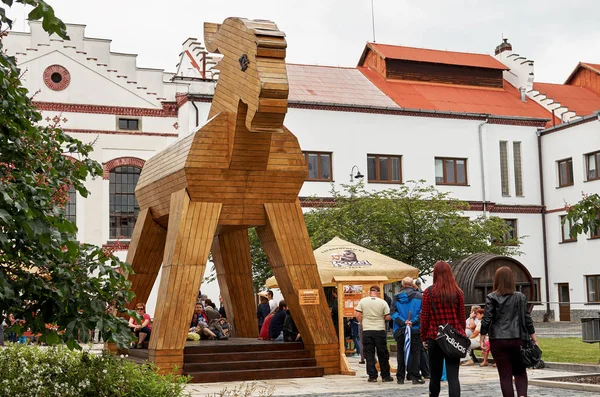 Tschechische Republik Velke Popovice Tag Der Ziege Statue Ziege Velkopopovick — Stockfoto