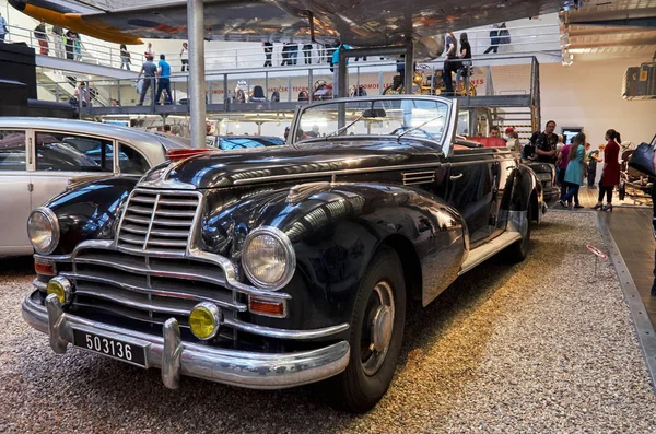 Czech Republic Prague National Technical Museum Vintage Black Car June — Stock Photo, Image