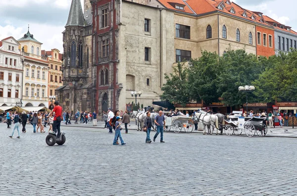 República Checa Praga Plaza Ciudad Vieja Torre Del Reloj Astronómico — Foto de Stock