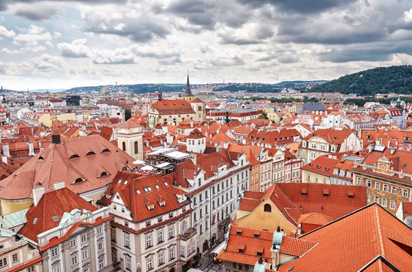 República Checa Praga Azulejos Techos Casas Praga Junio 2016 — Foto de Stock