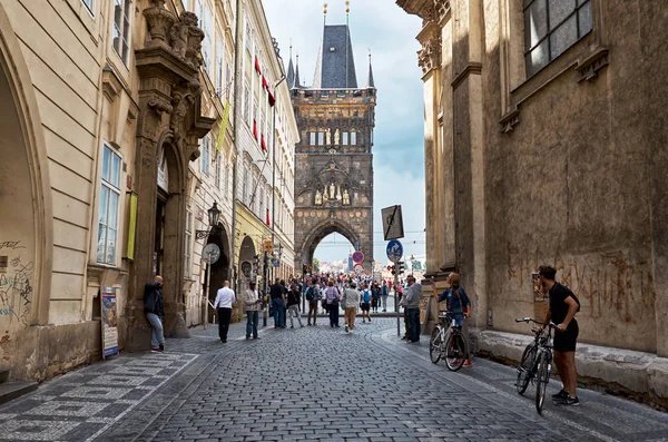 Tjeckien Prag East Tower Karlsbron Prag Juni 2016 — Stockfoto