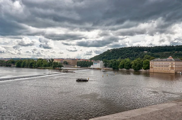 Çek Cumhuriyeti Prag Prag Vltava Nehri Manzarası Haziran 2016 — Stok fotoğraf