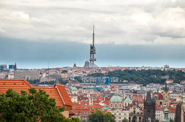 Česká Republika Praha Pohled Žižkovské Televizní Věže Praze Června 2016 — Stock fotografie