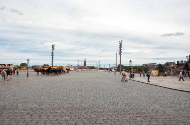 Almanya. Dresden. Tiyatro Meydanı Dresden. 16 Haziran 2016.