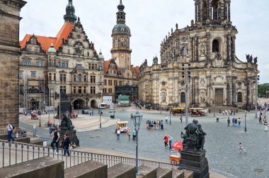 Almanya. Dresden. Tiyatro Meydanı Dresden. 16 Haziran 2016.