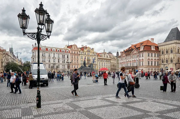 Çek Cumhuriyeti Prag Fener Prag Eski Şehir Meydanı Üzerinde Haziran — Stok fotoğraf