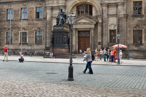 Allemagne Dresde Monument Friedrich Août Dresde Juin 2016 — Photo