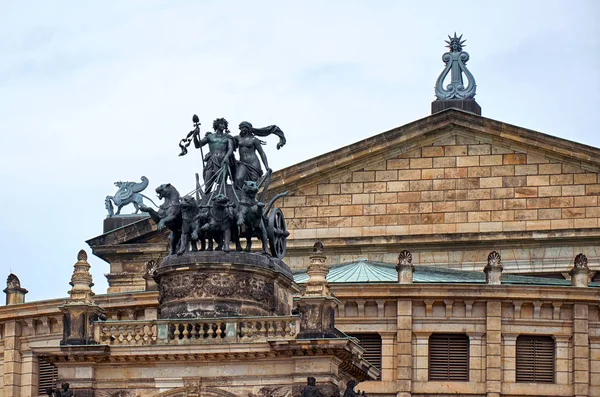 Almanya Dresden Tiyatro Meydanı Dresden Dresden Semper Opera Binası Opera — Stok fotoğraf