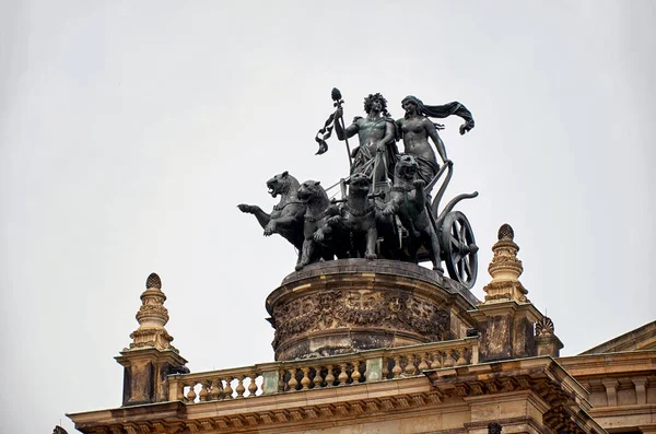 Almanya Dresden Tiyatro Meydanı Dresden Dresden Semper Opera Binası Opera — Stok fotoğraf