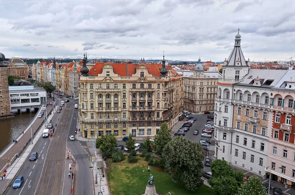 Çek Cumhuriyeti Prag Prag Görünümünü Bir Yükseklikten Haziran 2016 — Stok fotoğraf
