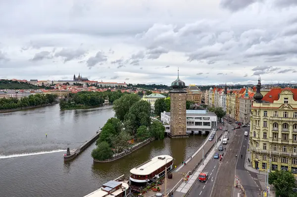 Çek Cumhuriyeti Prag Prag Görünümünü Bir Yükseklikten Haziran 2016 — Stok fotoğraf