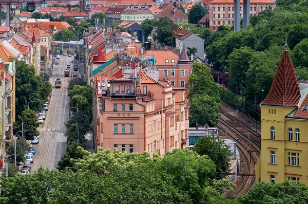 Cseh Köztársaság Prága Kilátás Visegrádi Prágai Házak 2016 Június — Stock Fotó