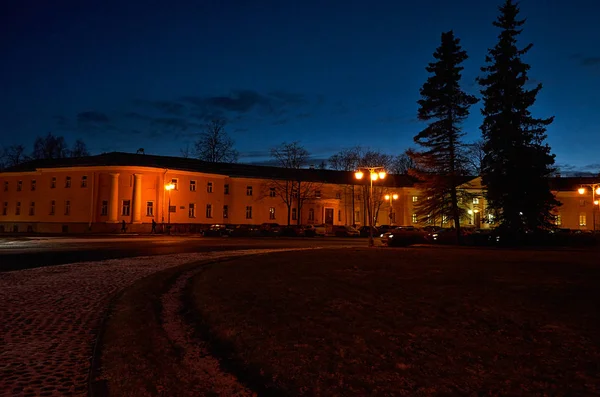 Russia Karelia Petrozavodsk Street Petrozavodsk Night November 2017 — Stock Photo, Image