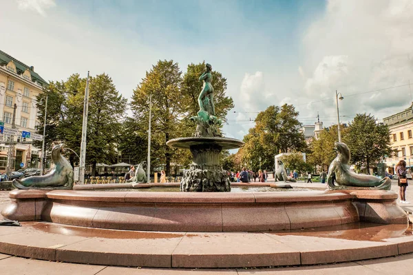 Finland Helsingfors Hus Och Gator Helsingfors Urbana Höstlandskap September 2018 — Stockfoto