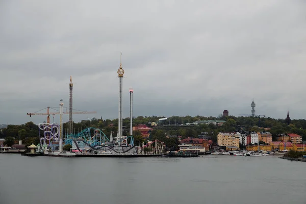 Sweden Stockholm Stockholm Coast Early Morning Lights Morning City September — Stock Photo, Image