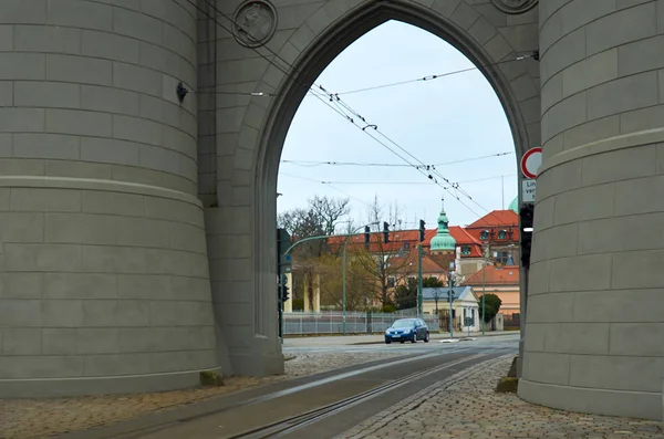 Niemcy Potsdam Domy Ulice Poczdamu Cityscape Lutego 2018 — Zdjęcie stockowe