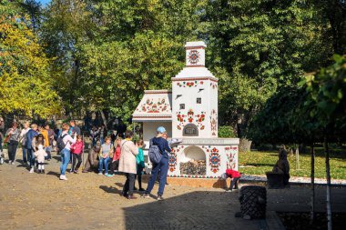 Rusya. Kamensk-Shakhtinsky Rostov bölgesi. Eski köy. Peyzaj Parkı 