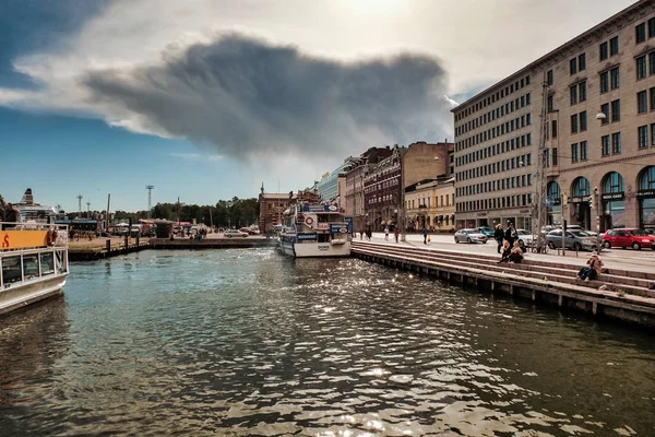 Фінляндія Гельсінкі Пірсі Кораблями Гельсінкі Вересня 2018 — стокове фото